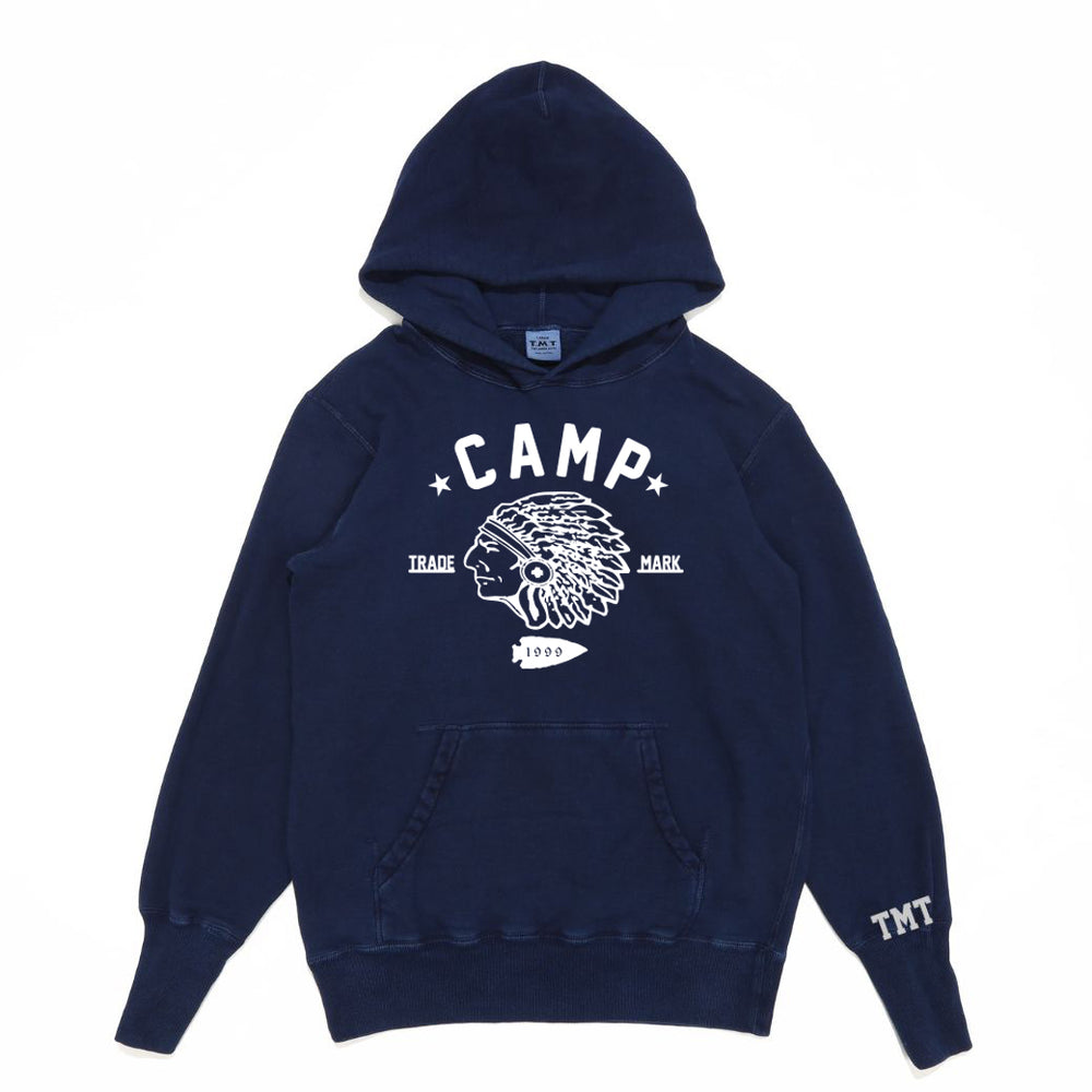 【9月下旬発送予定】VINTAGE INDIGO DYE SWEAT HOODIE(indian head)／INDIGO
