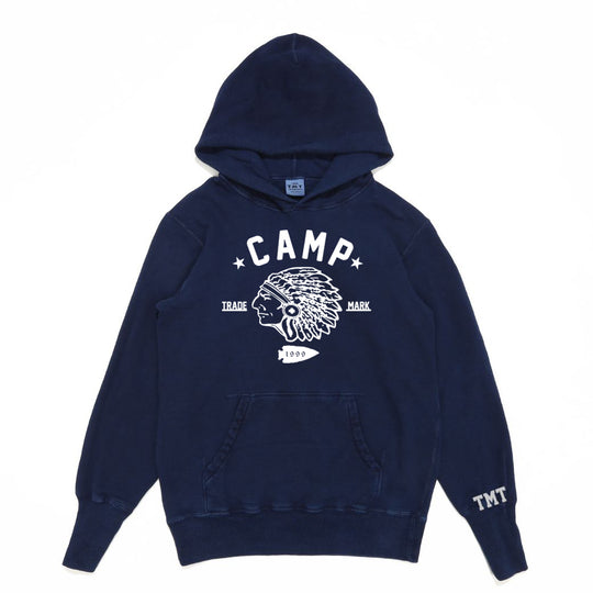 【9月下旬発送予定】VINTAGE INDIGO DYE SWEAT HOODIE(indian head)／INDIGO