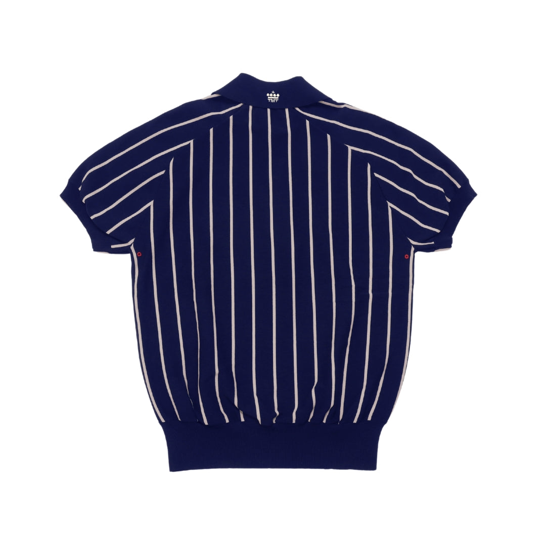 【5月中旬発送予定】DRY KNIT STRIPE POLO SHIRTS／NAVY