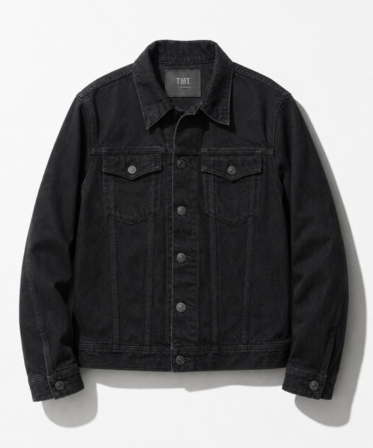 12oz SOFT BLACK DENIM TRUCKER JACKET