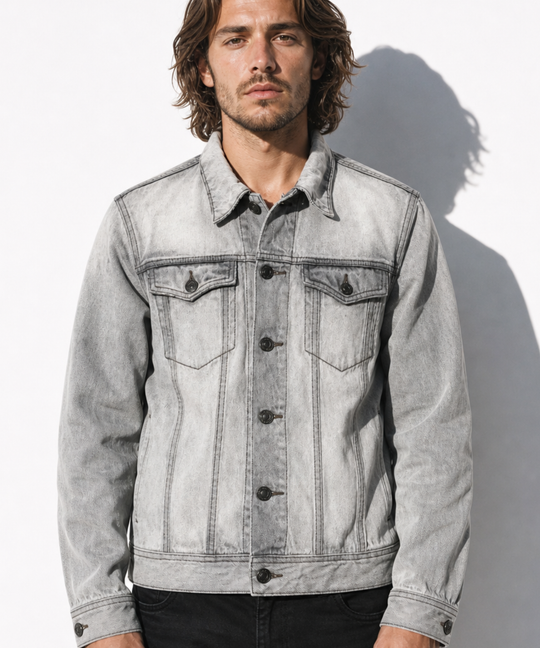12oz SOFT BLACK DENIM TRUCKER JACKET