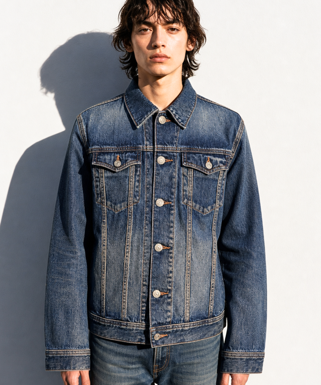 12oz SOFT DENIM TRUCKER JACKET／INDIGO LIGHT