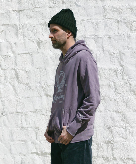 VINTAGE SWEAT HOODIE（Eagle）／PURPLE