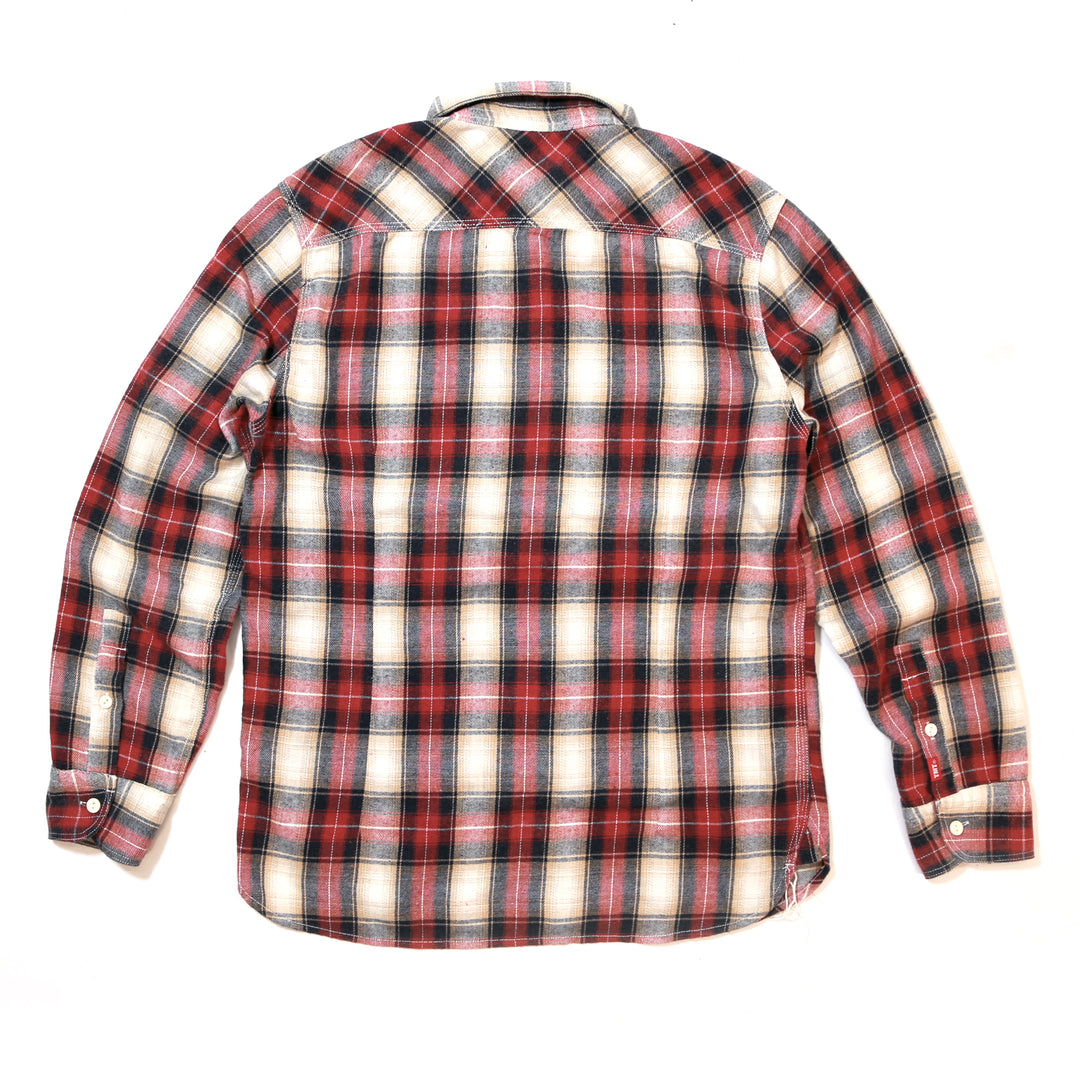 WOOLY PLAID SHIRTS（over plaid)／RED