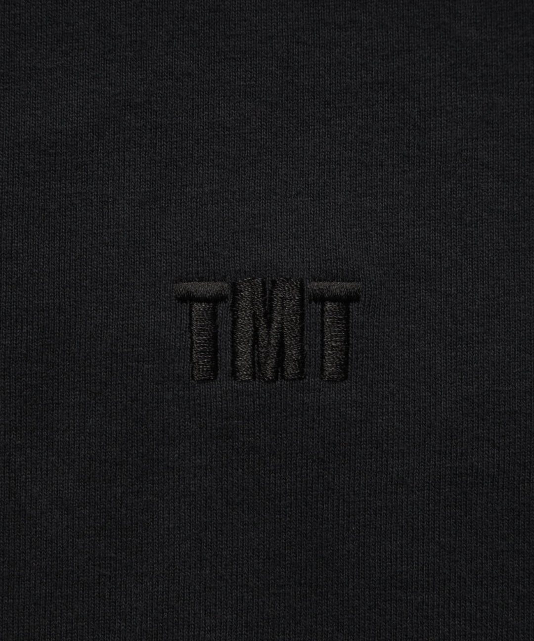 DRY COTTON JERSEY EMBROIDERY L/STEE／BLACK