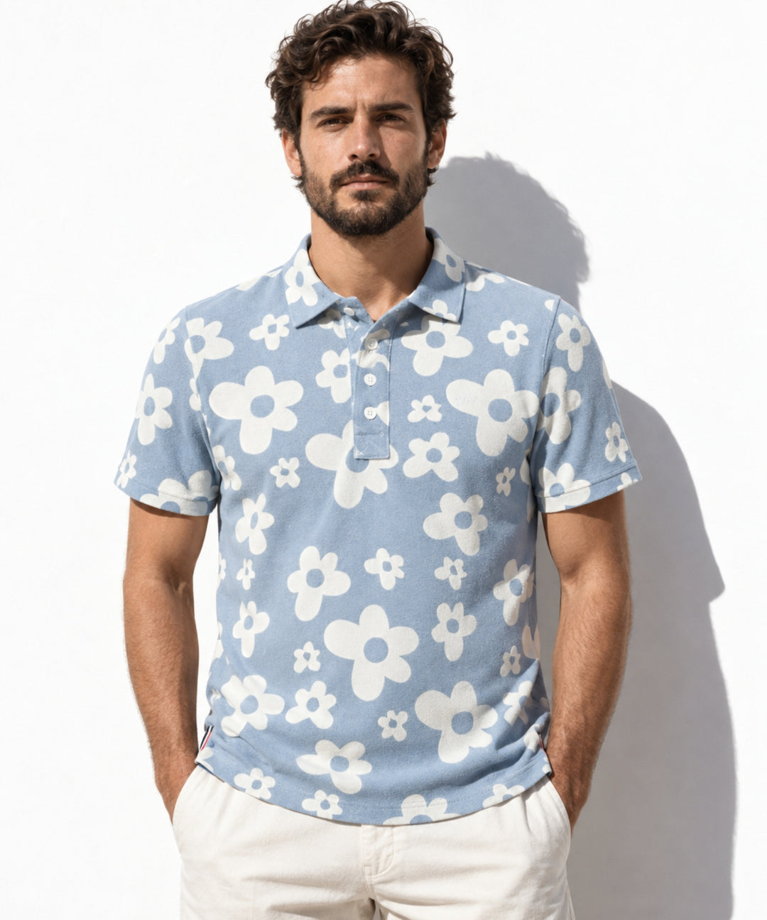 DRY PILE FLOWER POLO SHIRTS