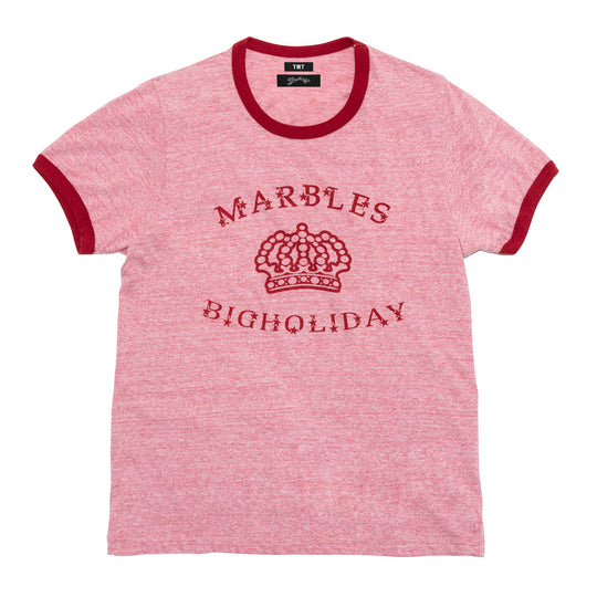TMT×Marbles S/S RINGER T-SHIRTS(MARBLES BIGHOLIDAY) / PINK