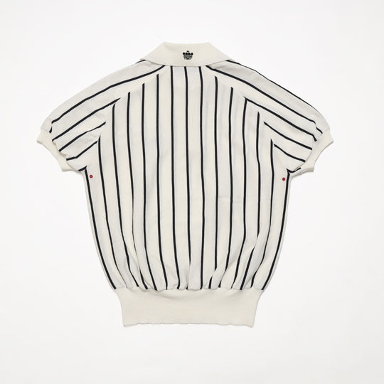 【5月中旬発送予定】DRY KNIT STRIPE POLO SHIRTS／WHITE