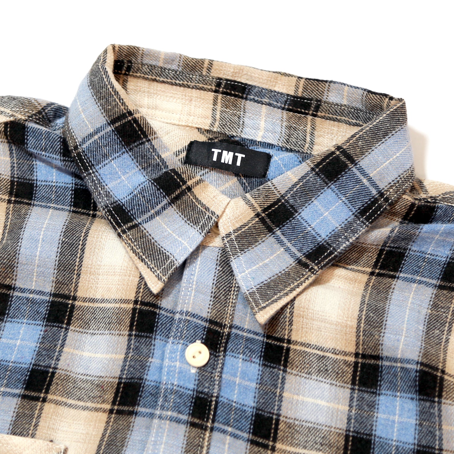 WOOLY PLAID SHIRTS（over plaid) ／BLUE – TMT OFFICIAL ONLINE STORE