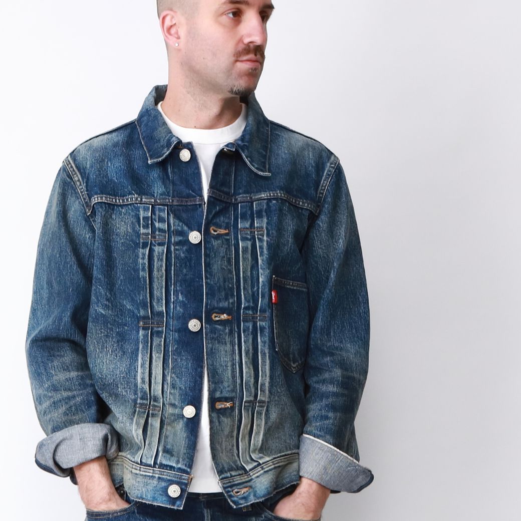 ※2025年2月中旬発送開始【HQ DENIM】TRUCKER JACKET(vintage processing.)