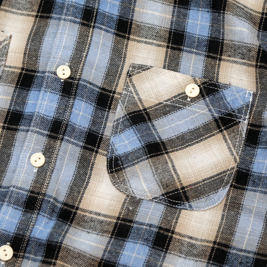 WOOLY PLAID SHIRTS（over plaid) ／BLUE