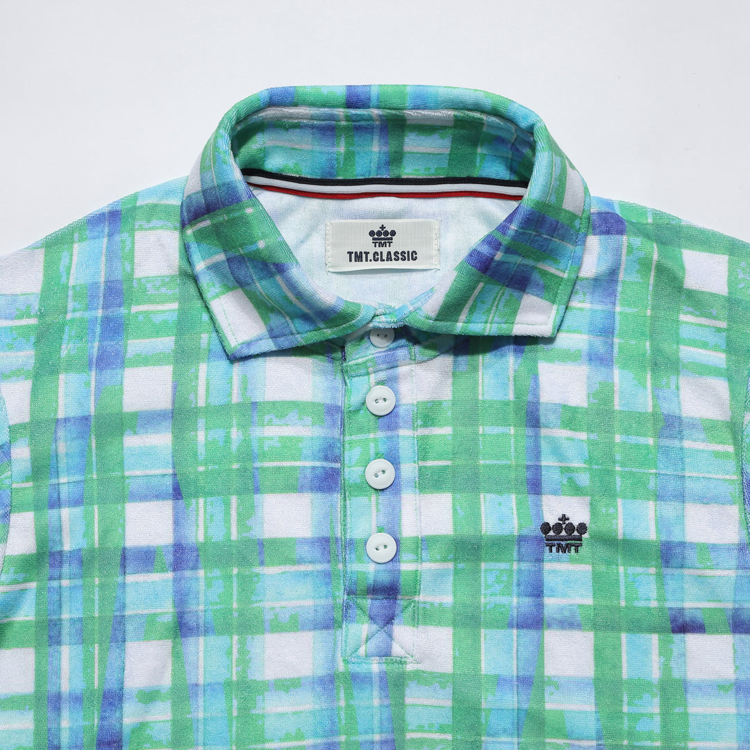 DRY PILE CHECK POLO SHIRTS