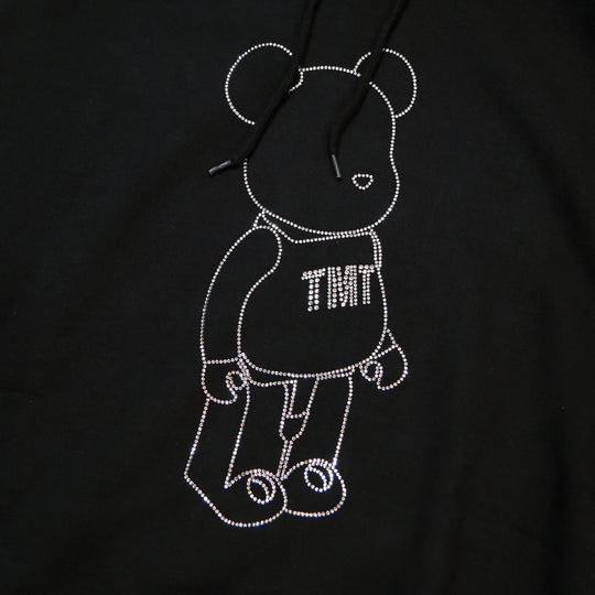 BE@RBRICK×TMT VINTAGE FRENCH TERRY PULLOVER HOODIE(CRYSTALS)／BLACK