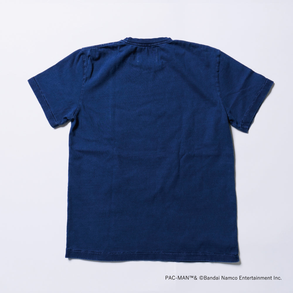 【 TMT × PAC-MAN 】DRY COTTON JERSEY  S/S TEE (INDIGO DYE)