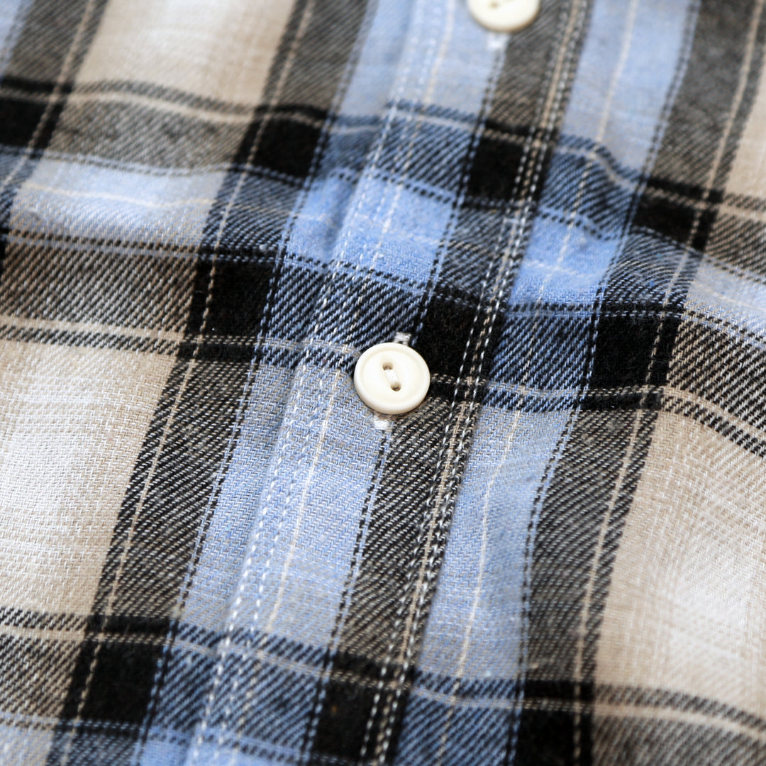 WOOLY PLAID SHIRTS（over plaid) ／BLUE