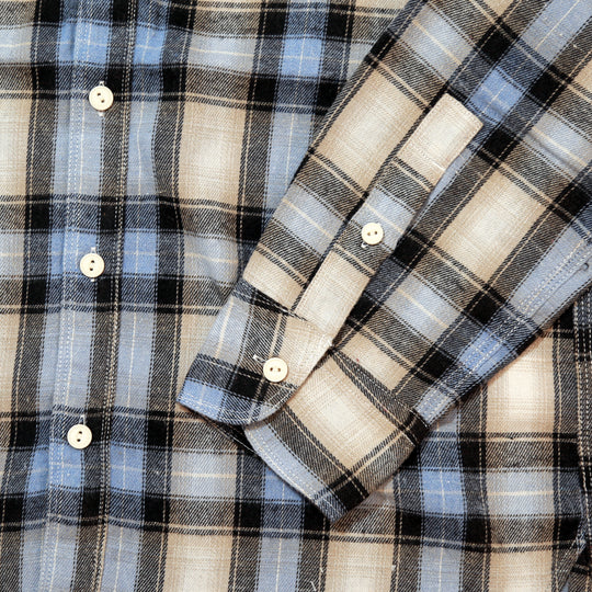 WOOLY PLAID SHIRTS（over plaid) ／BLUE