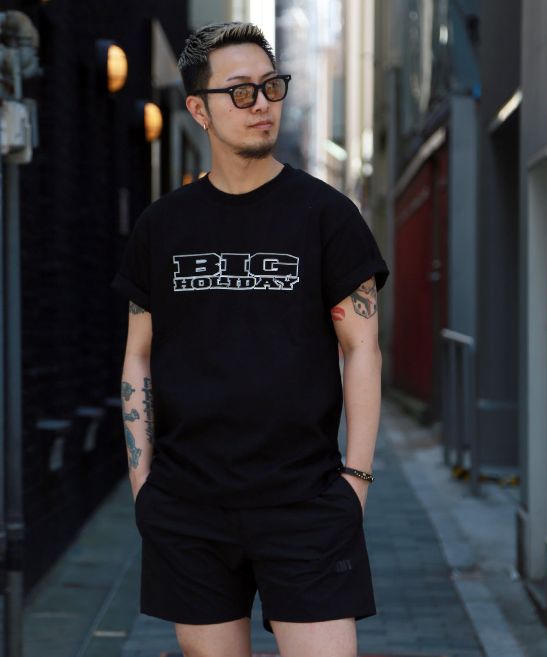 TMT×Marbles S/S T-SHIRTS(BIGHOLIDAY) / BLACK