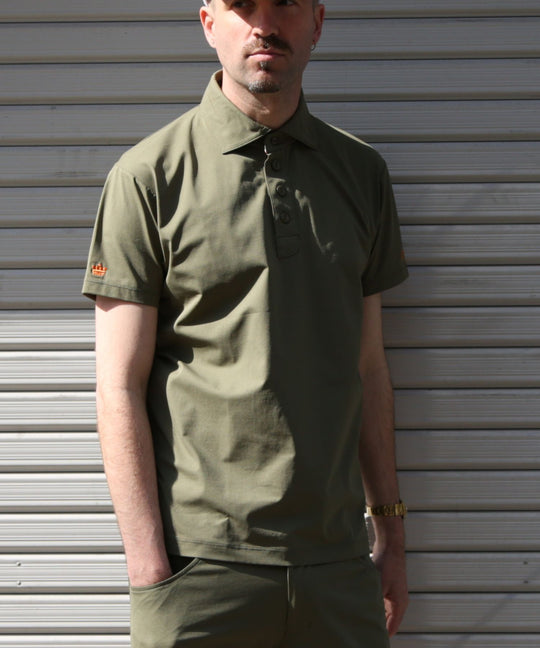 【TMT×Ocean Pacific】 PEARTEX POLO SHIRT／KHAKI