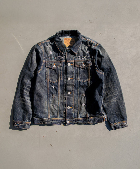 【受注販売限定/3月下旬頃発送】12oz SOFT DENIM TRUCKER JACKET（STUDS）