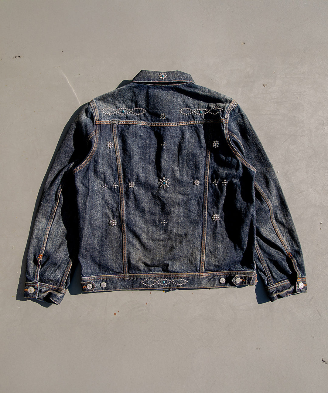 【受注販売限定/3月下旬頃発送】12oz SOFT DENIM TRUCKER JACKET（STUDS）