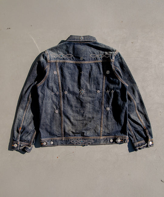 【受注販売限定/3月下旬頃発送】12oz SOFT DENIM TRUCKER JACKET（STUDS）