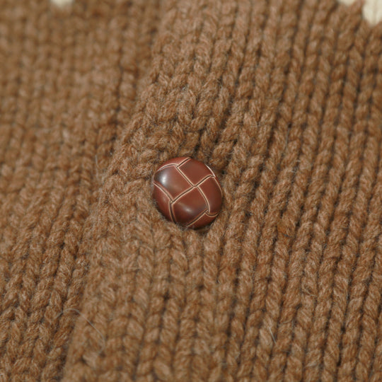 ROUGH GAUGE COWICHAN CARDIGAN／ BROWN