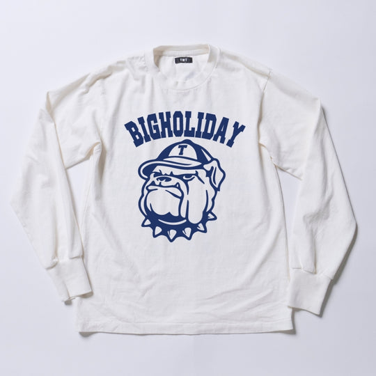 SOFT COTTON JERSEY L/S TEE（BULLDOG）／WHITE