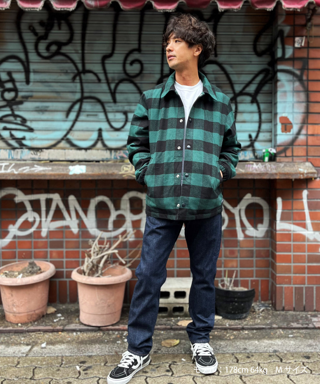 BUFFALOCHECK COACH JACKET／GREEN