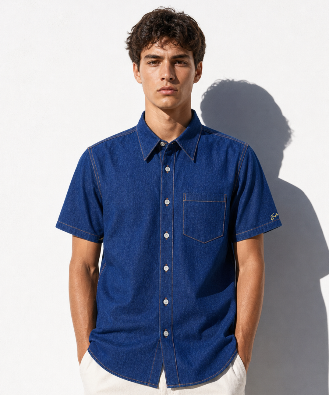 【7月下旬発送予定】DENIM SHORT SLEEVE SHIRTS（ONE WASH）