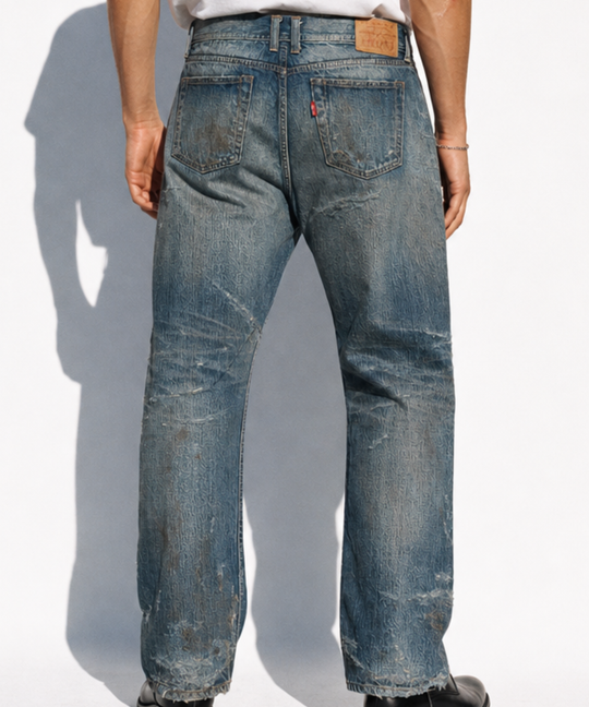 ※8月下旬発送予定【HQ DENIM】 5P TAPERED(dameged)