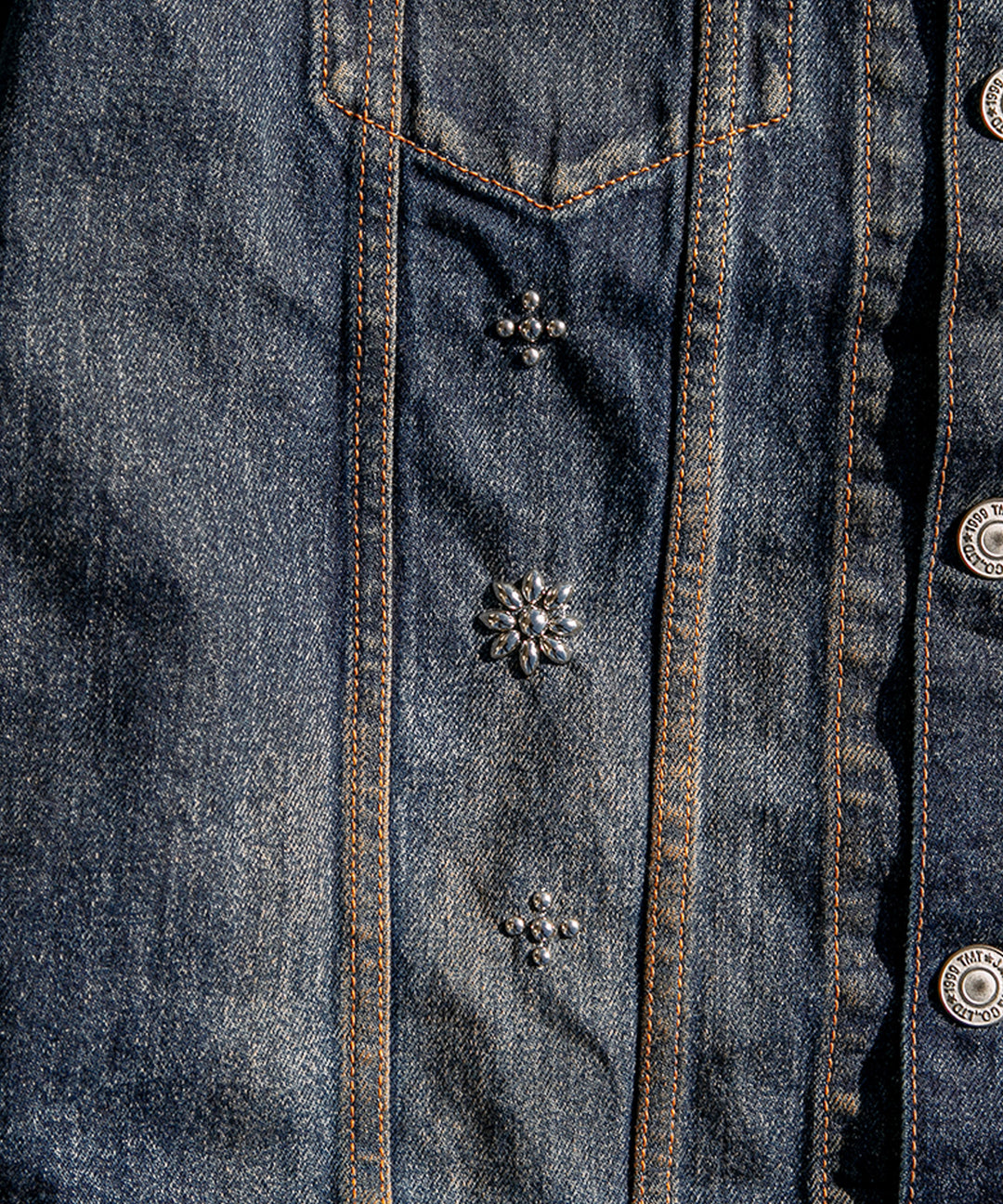 【受注販売限定/3月下旬頃発送】12oz SOFT DENIM TRUCKER JACKET（STUDS）