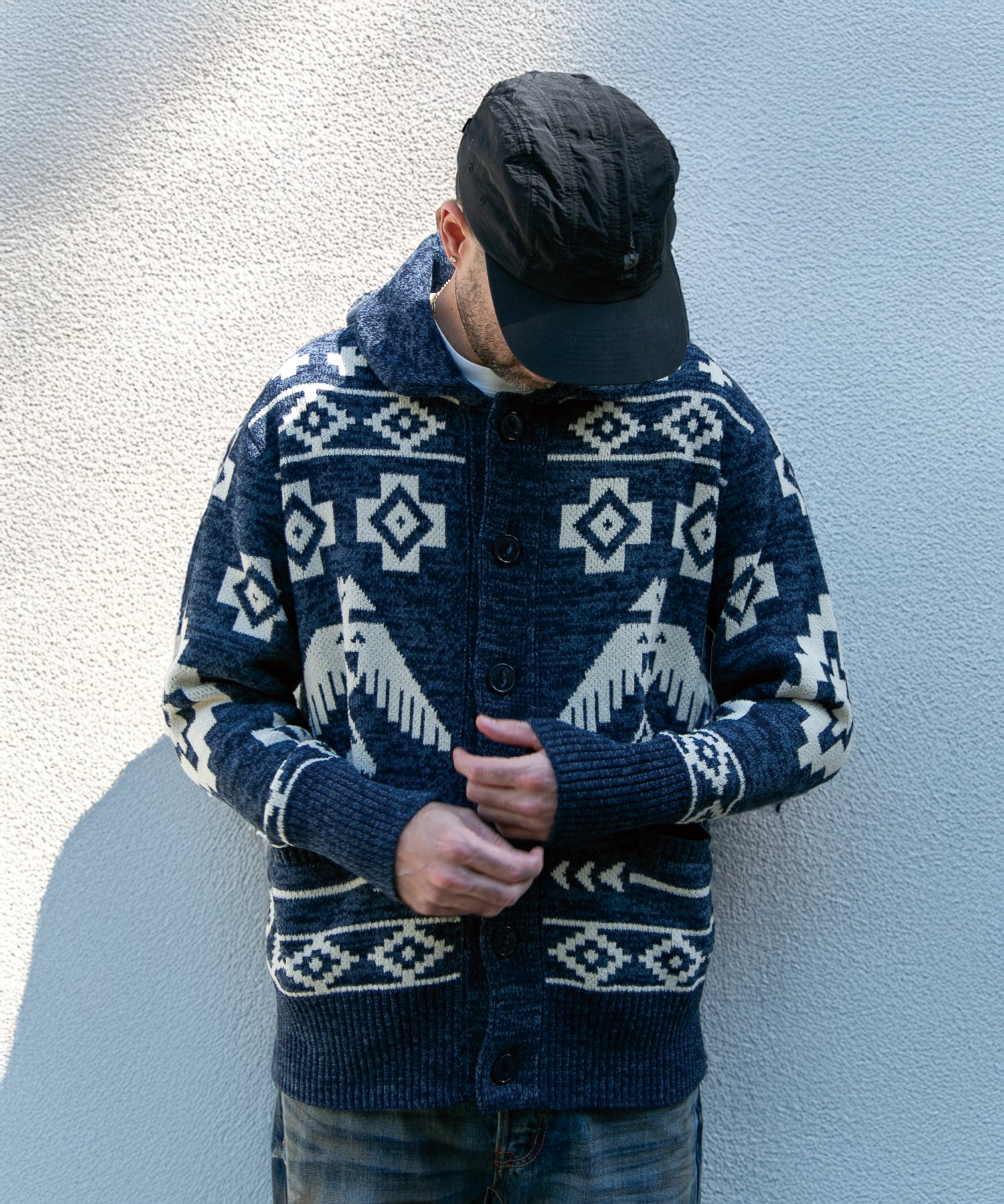 M 定価6.6万 TMT ティーエムティー カウチンニット カーディガン 茶｜M