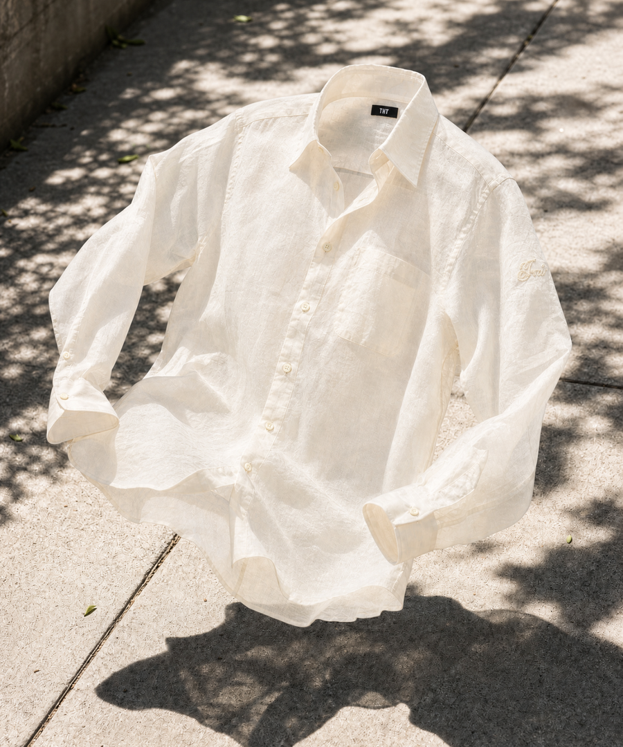 WASHER COTTON LINEN SHIRT