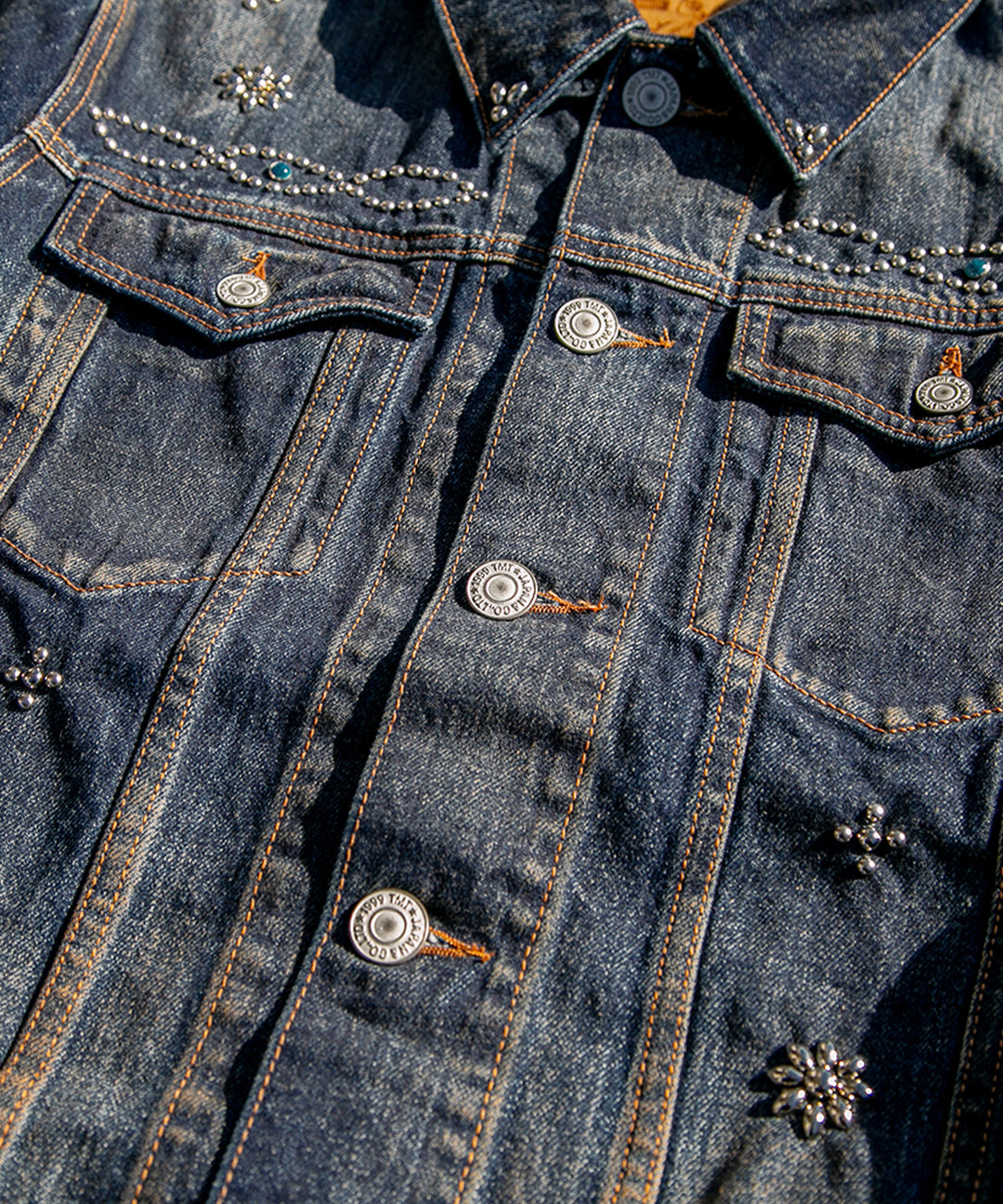 【受注販売限定/3月下旬頃発送】12oz SOFT DENIM TRUCKER JACKET（STUDS）