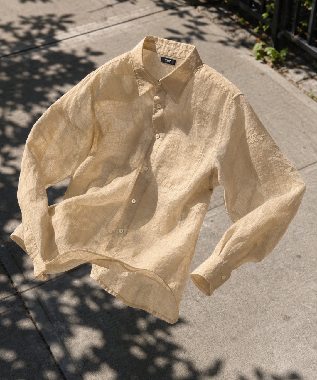 WASHER COTTON LINEN SHIRT