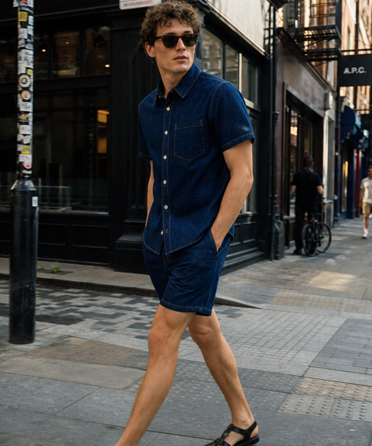 【7月下旬発送予定】DENIM SHORT SLEEVE SHIRTS（ONE WASH）