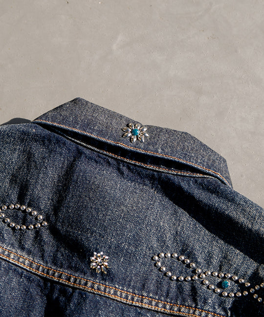 【受注販売限定/3月下旬頃発送】12oz SOFT DENIM TRUCKER JACKET（STUDS）