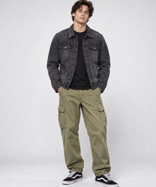 12oz SOFT BLACK DENIM TRUCKER JACKET