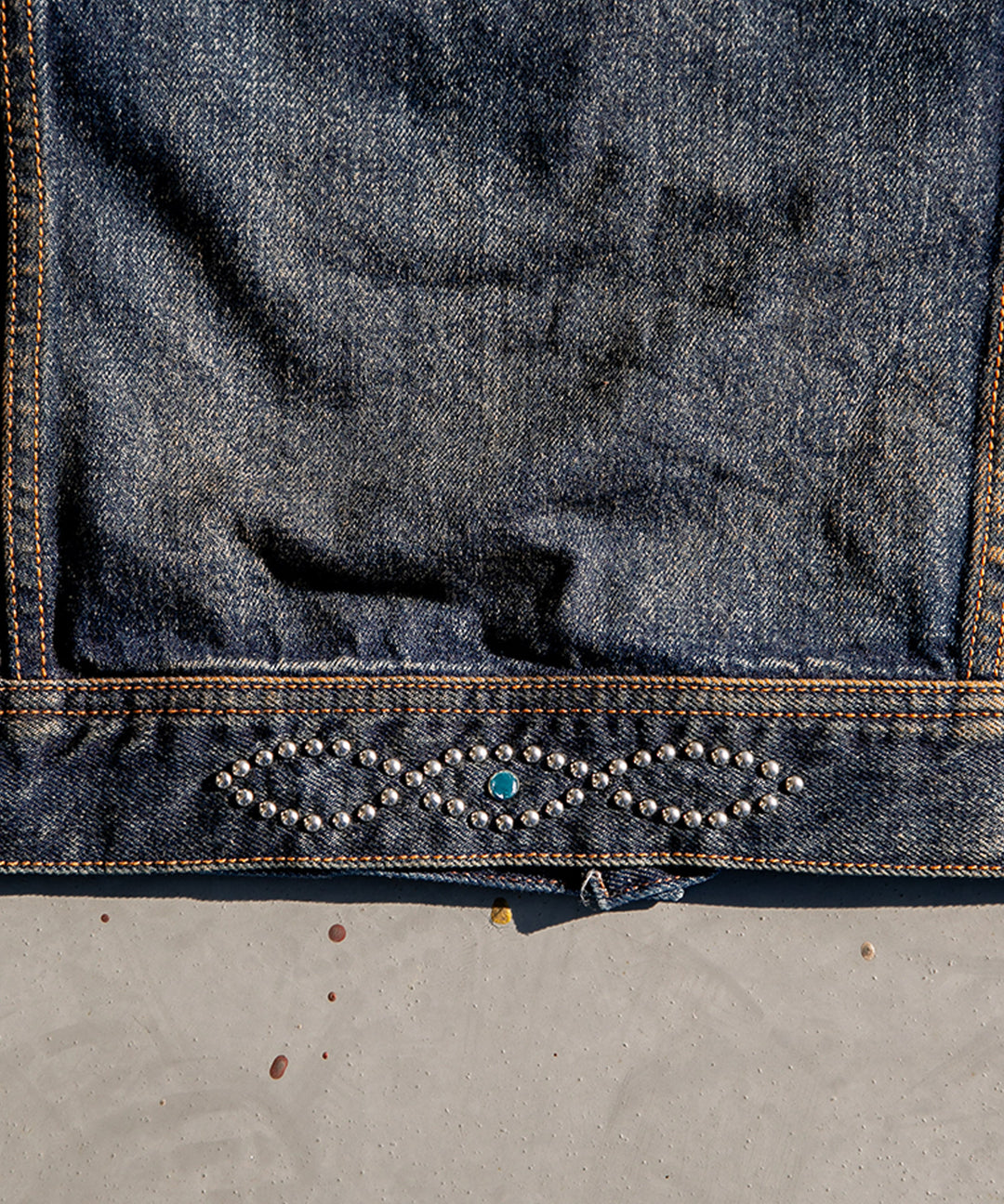 【受注販売限定/3月下旬頃発送】12oz SOFT DENIM TRUCKER JACKET（STUDS）