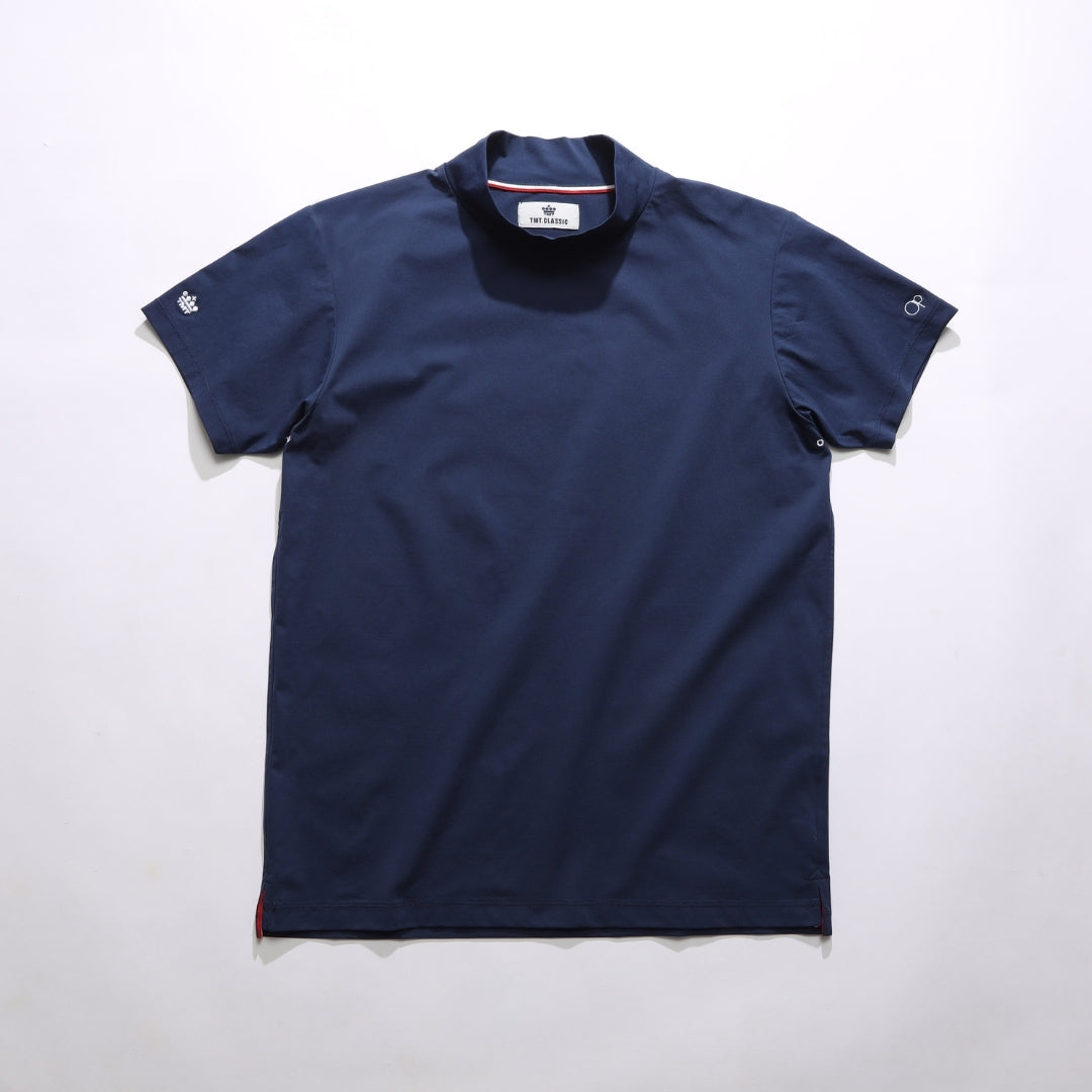 【4月上旬発送予定】【TMT×OceanPacific】 PEARTEX MOCK-NECK SHIRT／NAVY