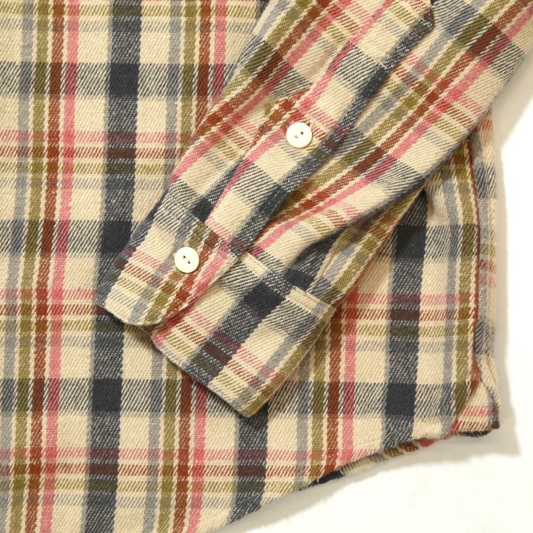 Heavy flannel Check Shirts ／ IVORY