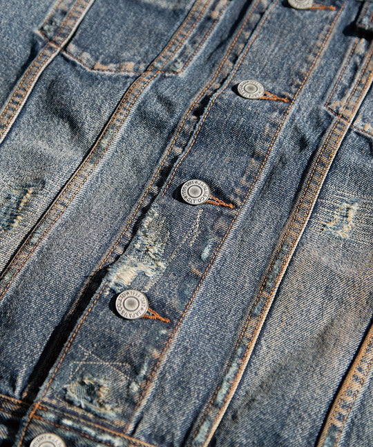 【2026年3月頃発送】12oz SOFT DENIM TRUCKER JACKET（VINTAGE processing.）