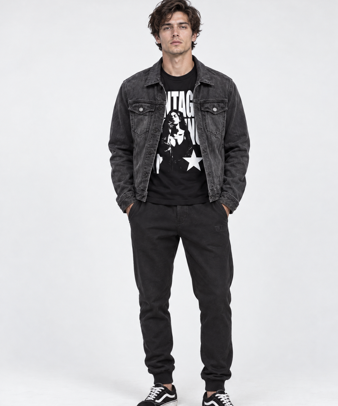 12oz SOFT BLACK DENIM TRUCKER JACKET