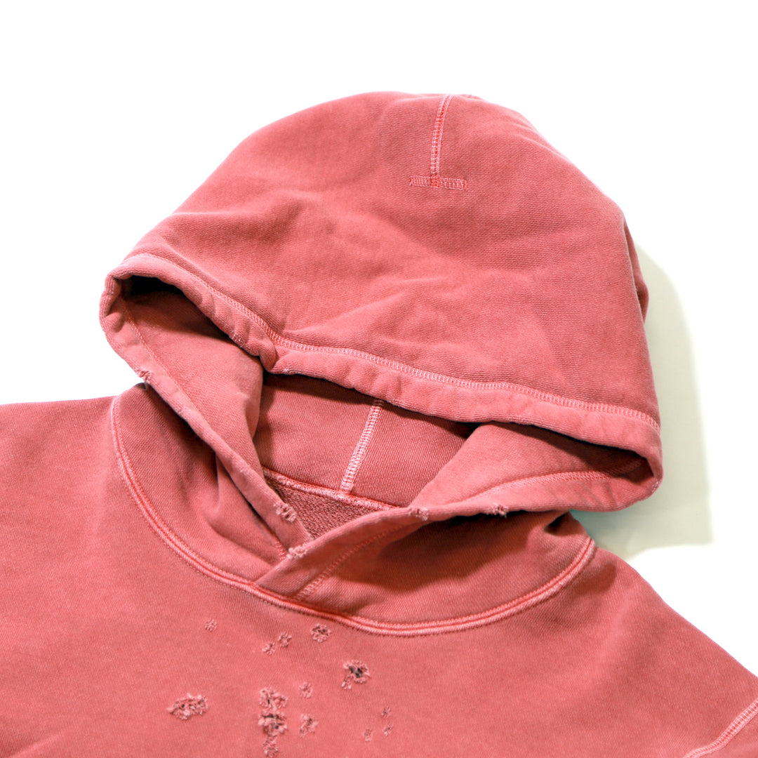 SHOT GUN  DAMAGE HOODIE／ RED