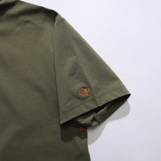 【4月上旬発送予定】【TMT×OceanPacific】 PEARTEX MOCK-NECK SHIRT／KHAKI