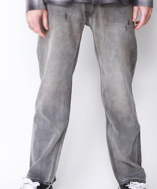 12oz SOFT BLACK DENIM 5P STRAIGHT