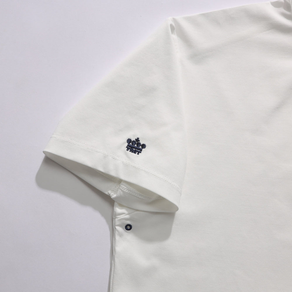 【4月上旬発送予定】【TMT×OceanPacific】 PEARTEX MOCK-NECK SHIRT／WHITE