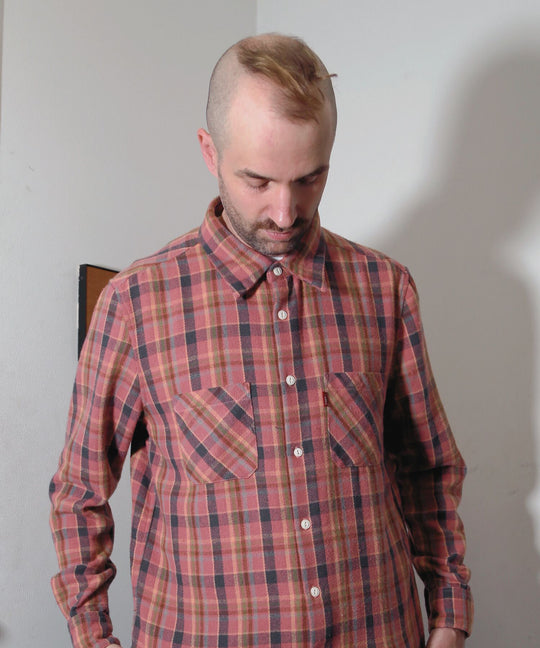 Heavy flannel Check Shirts／PINK