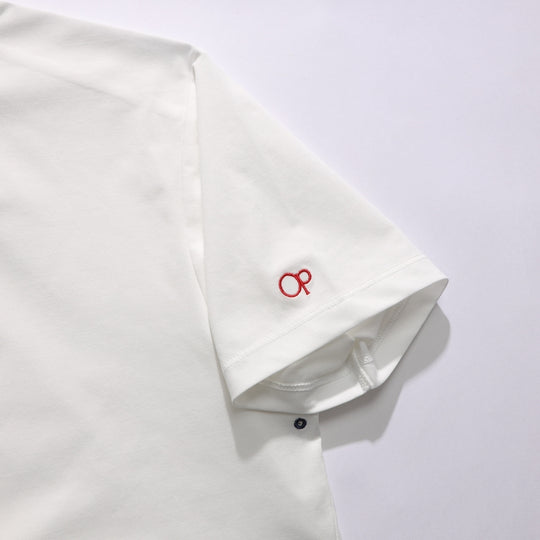 【4月上旬発送予定】【TMT×OceanPacific】 PEARTEX MOCK-NECK SHIRT／WHITE