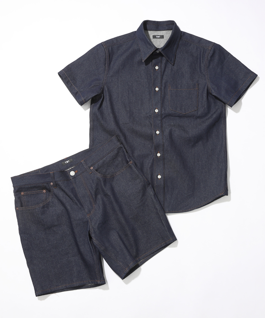 【7月下旬発送予定】DENIM SHORT SLEEVE SHIRTS（ONE WASH）
